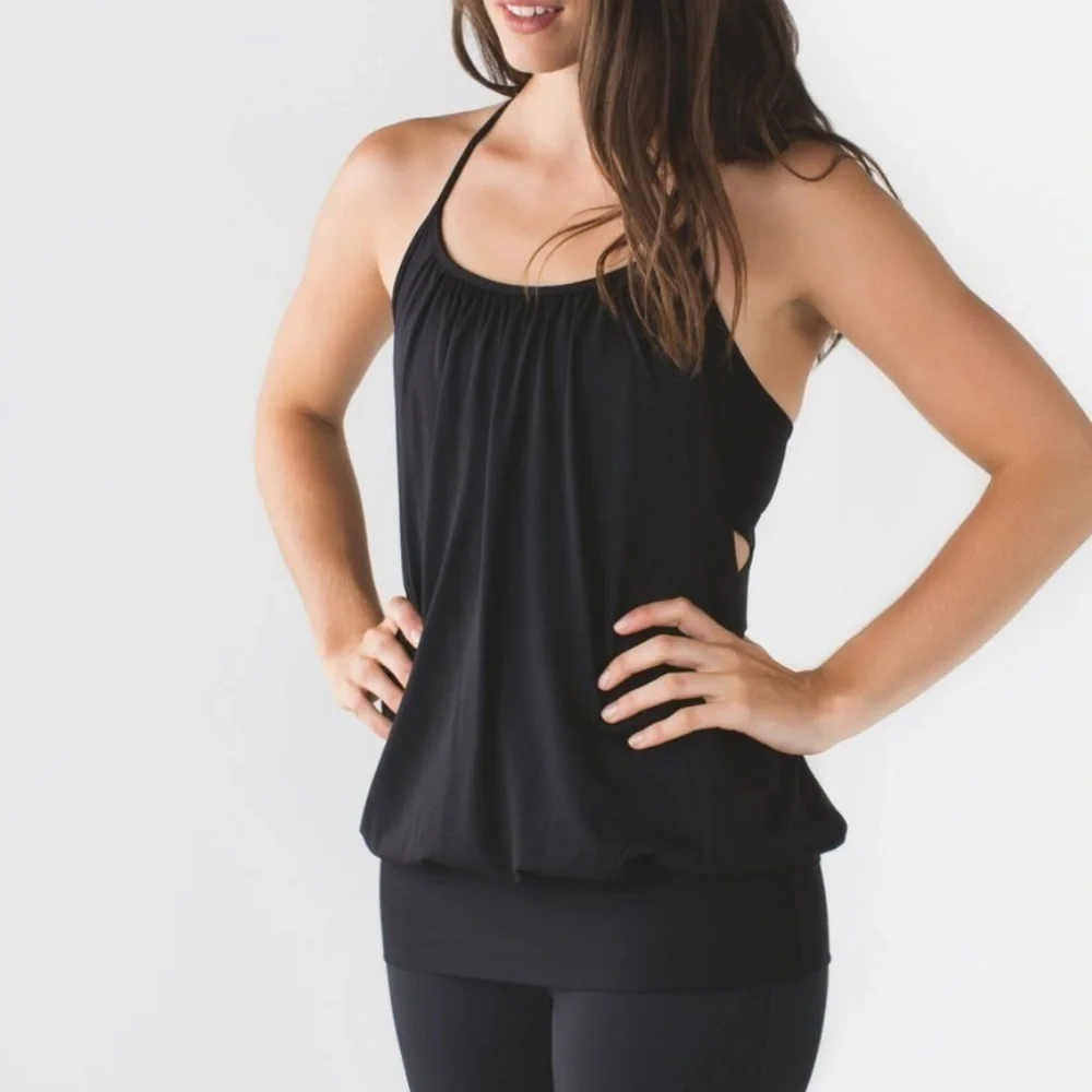 Lululemon No Limits Tank Top Black Bra Size 6 - Picture 1 of 13